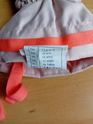 Guantes nieve Wedze T.12 azul/rosa