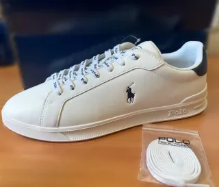 Zapatos Polo Ralph Lauren de Piel Blancos y Azules