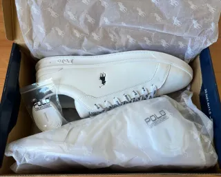 Zapatos Polo Ralph Lauren de Piel Blancos y Azules