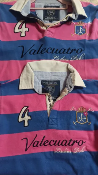 Polo Valecuatro rayas mujer L/niña talla 8