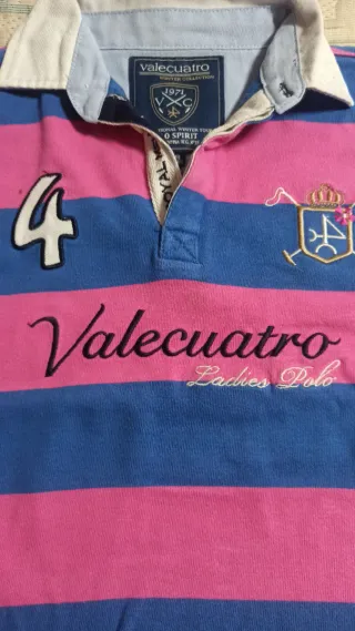 Polo Valecuatro rayas mujer L/niña talla 8