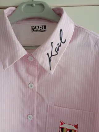 Camisa Karl Lagerfeld Mujer Rosa Rayas