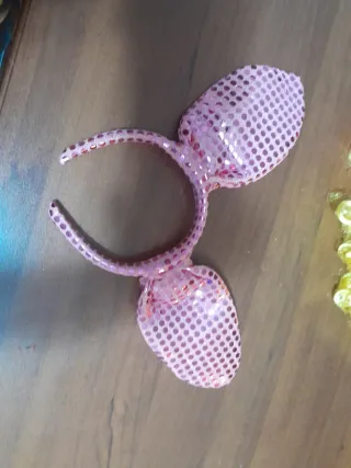 Cerchietto carnevale rosa paillettes