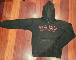 Sudadera GANT verde botella con cremallera