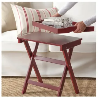 Mesa bandeja plegable Ikea Maryd roja