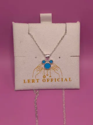 Conjunto Azul Pendientes y Collar en Plata 925