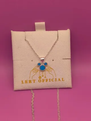 Conjunto Azul Pendientes y Collar en Plata 925