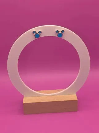 Conjunto Azul Pendientes y Collar en Plata 925