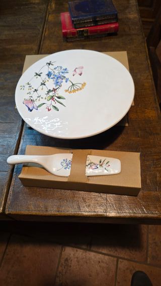 Alzatina per dolci in ceramica decorata