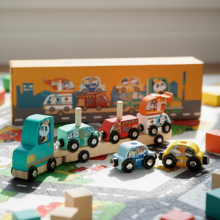 Camion con Transportes Magnéticos de Madera