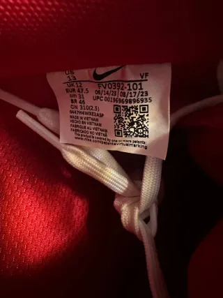 Nike Air Force 1 Rosse e Bianche size 47,5