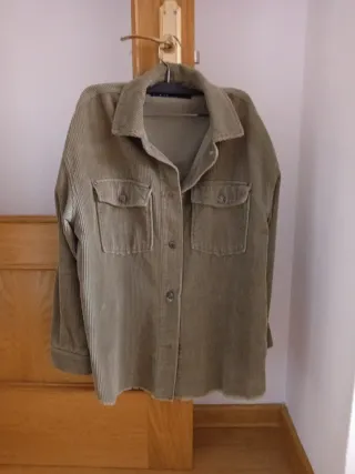 Camisa pana Zara verde Talla XS