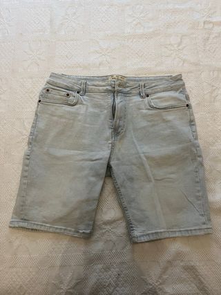 Pull&Bear Vaqueros Cortos Azules