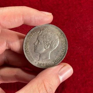 5 Pesetas Plata Alfonso XIII 1899 - Sin Circular