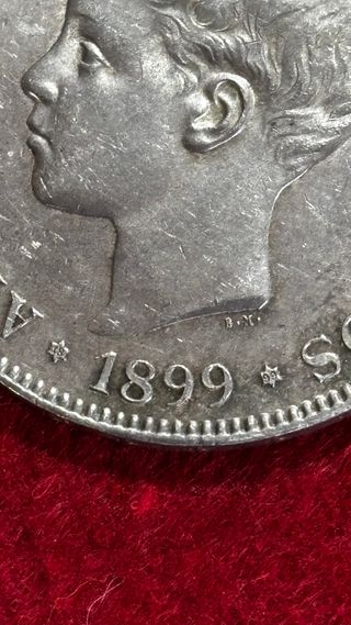 5 Pesetas Plata Alfonso XIII 1899 - Sin Circular