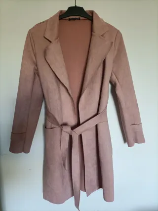 Soprabito donna simil velluto rosa