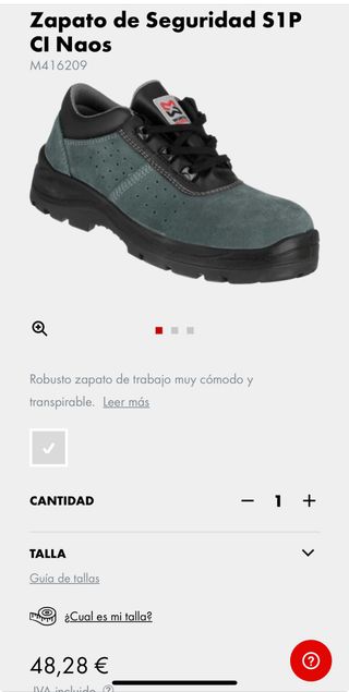 Zapato Seguridad S1P CI Wurth 44