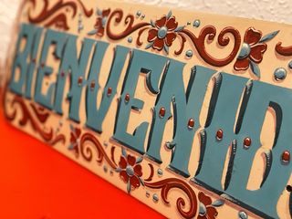 Tabla skate decorada BIENVENIDOS