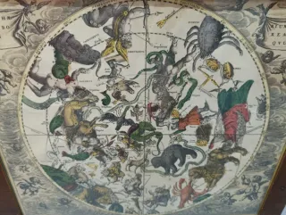 2 grabados antiguos constelaciones zodiaco