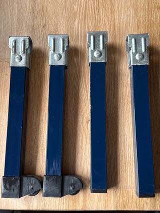 Patas de cama metálicas azules (4 unidades)