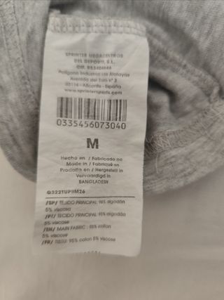 Camiseta UP manga larga gris hombre Talla M