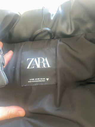 Cazadora Zara Negra Talla XS