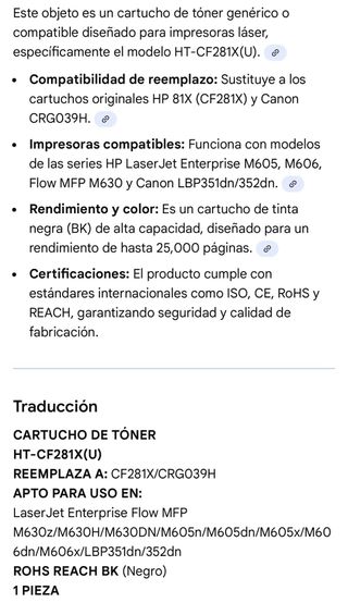 Tóner HP CF281X(U) Premium