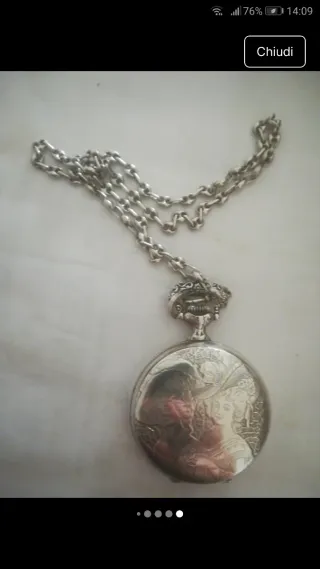 Orologio da tasca Arnex con scena pastorale