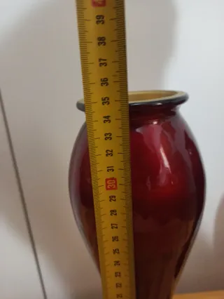 2 Jarrones Rojos Brillantes