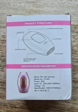 Depiladora Luz Pulsada Intensa (IPL) Negra