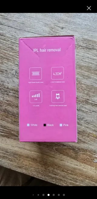 Depiladora Luz Pulsada Intensa (IPL) Negra