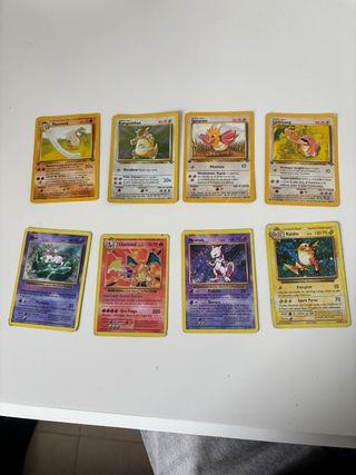 Lote Cartas Pokémon: Charizard, Mewtwo, Raichu