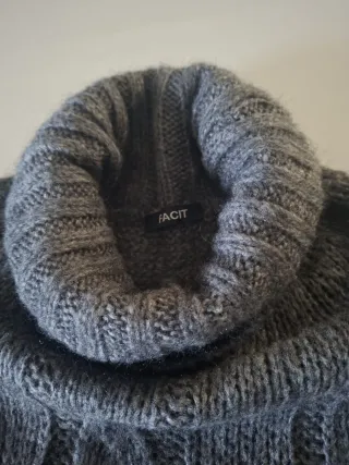 Abito donna grigio collo alto