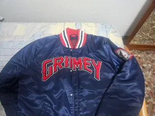 Chaqueta bomber Grimey azul y roja