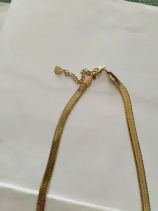 N464 Collana maglia piatta inox oro 5 mm unisex