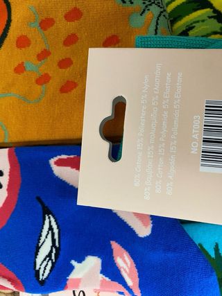 6 Calcetines Artísticos Talla 38-45 Frutas