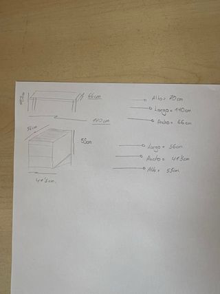 Tavolo da ufficio moderno con cassettiera