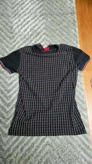 Polo Carolina Herrera Cuadros Rojo y Negro