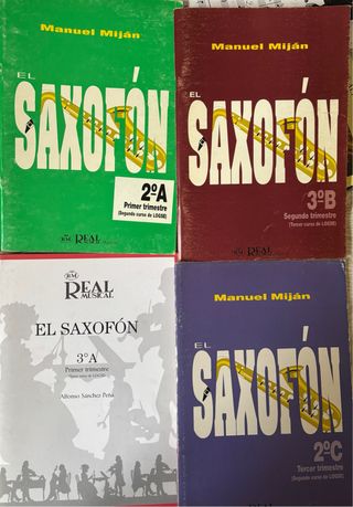 Libros de Saxofón Manuel Miján (4 unidades)