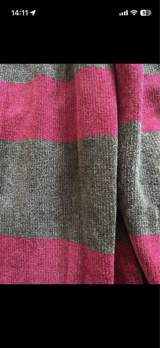 Bufanda Cortefiel hombre rayas verde y rojo