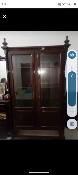 Vitrina de madera y cristal