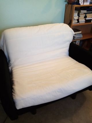 Poltrona-letto a doghe in microfibra