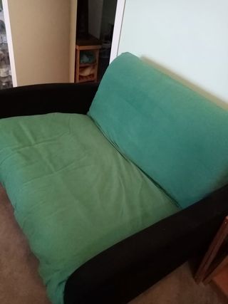 Poltrona-letto a doghe in microfibra