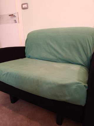 Poltrona-letto a doghe in microfibra