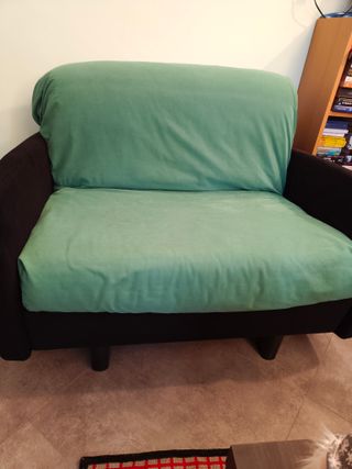 Poltrona-letto a doghe in microfibra