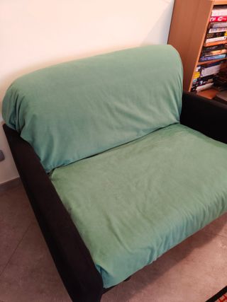 Poltrona-letto a doghe in microfibra