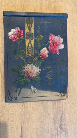 Álbum vacío postales antiguas floral