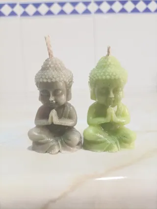 Velas Buda Naranja y Rosa