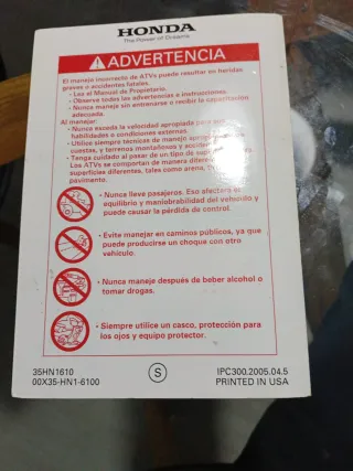 Manual Quad Honda TRX400EX Sportrax