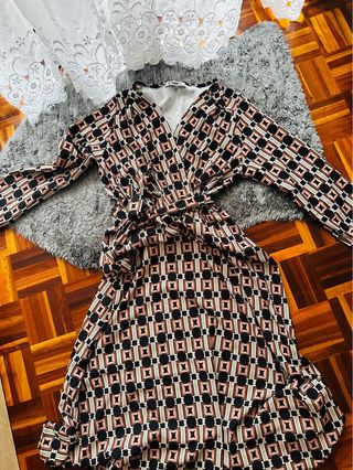 Vestido estampado geométrico